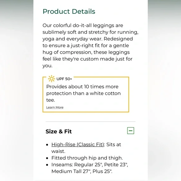 L.L. Bean 7/8 leggings size 2x - Picture 5 of 5